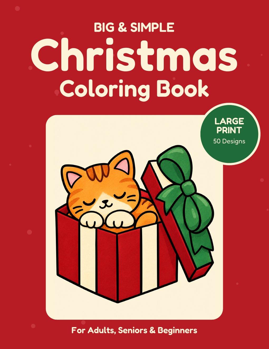 Big & Simple Christmas Coloring Book cover